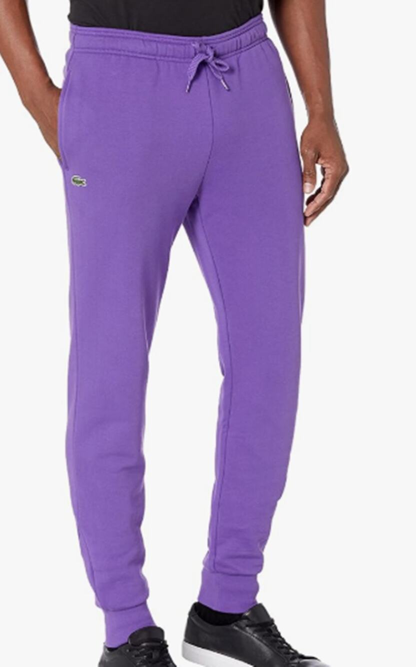 Lacoste Men's Sport Fleece Jogger Regal Sweat Pants Purple XL
